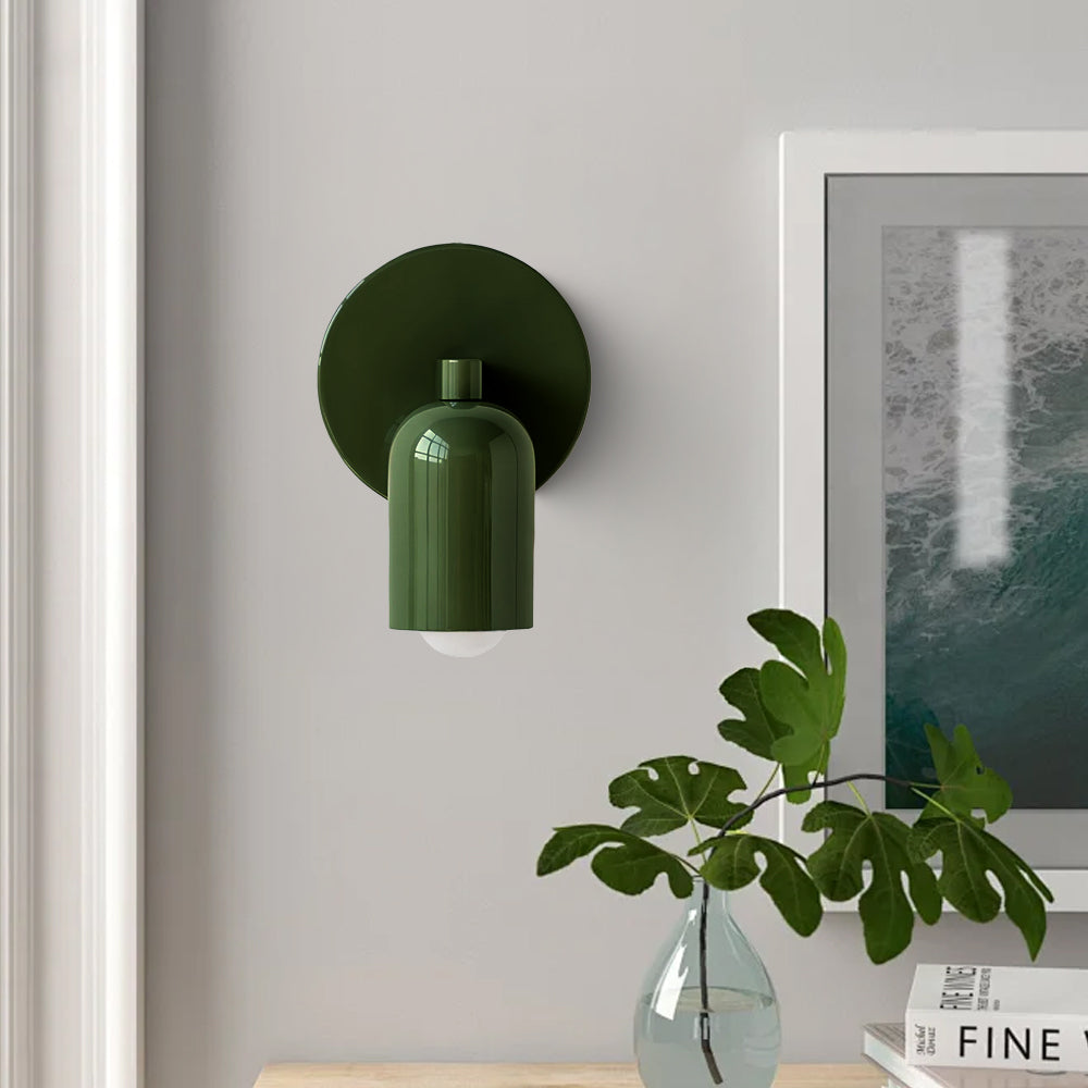 Elegant Stained Glass Wall Sconce - Minimalist Design for Indoor Spaces 0