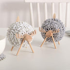 Elk 12-Piece Felt Coaster Set with Wooden Holder for Table Protection 3