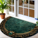 Emerald Welcome Mat - Elegant Indoor/Outdoor Door Mat with Non-Slip Backing 0
