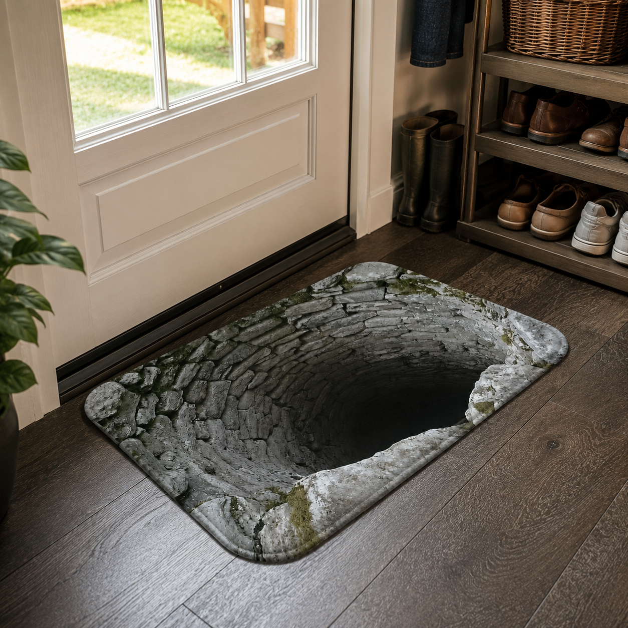 Endless Abyss 3D Optical Illusion Doormat - Non-Slip Indoor Welcome Mat 0