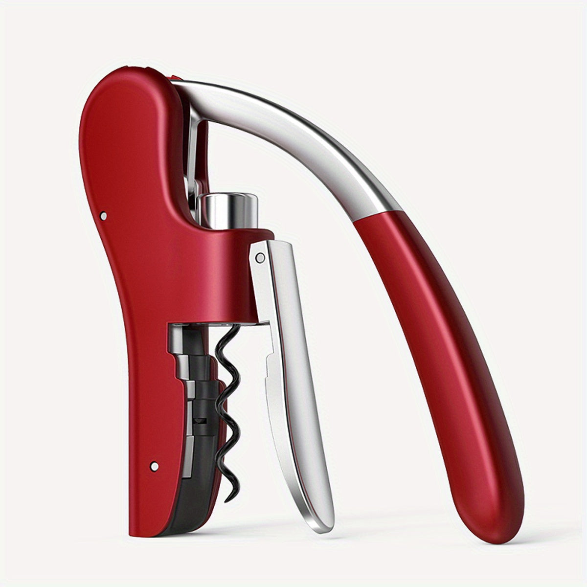 Ergonomic Corkscrew - Quick & Safe Wine Opener with Lever Mechanism 0