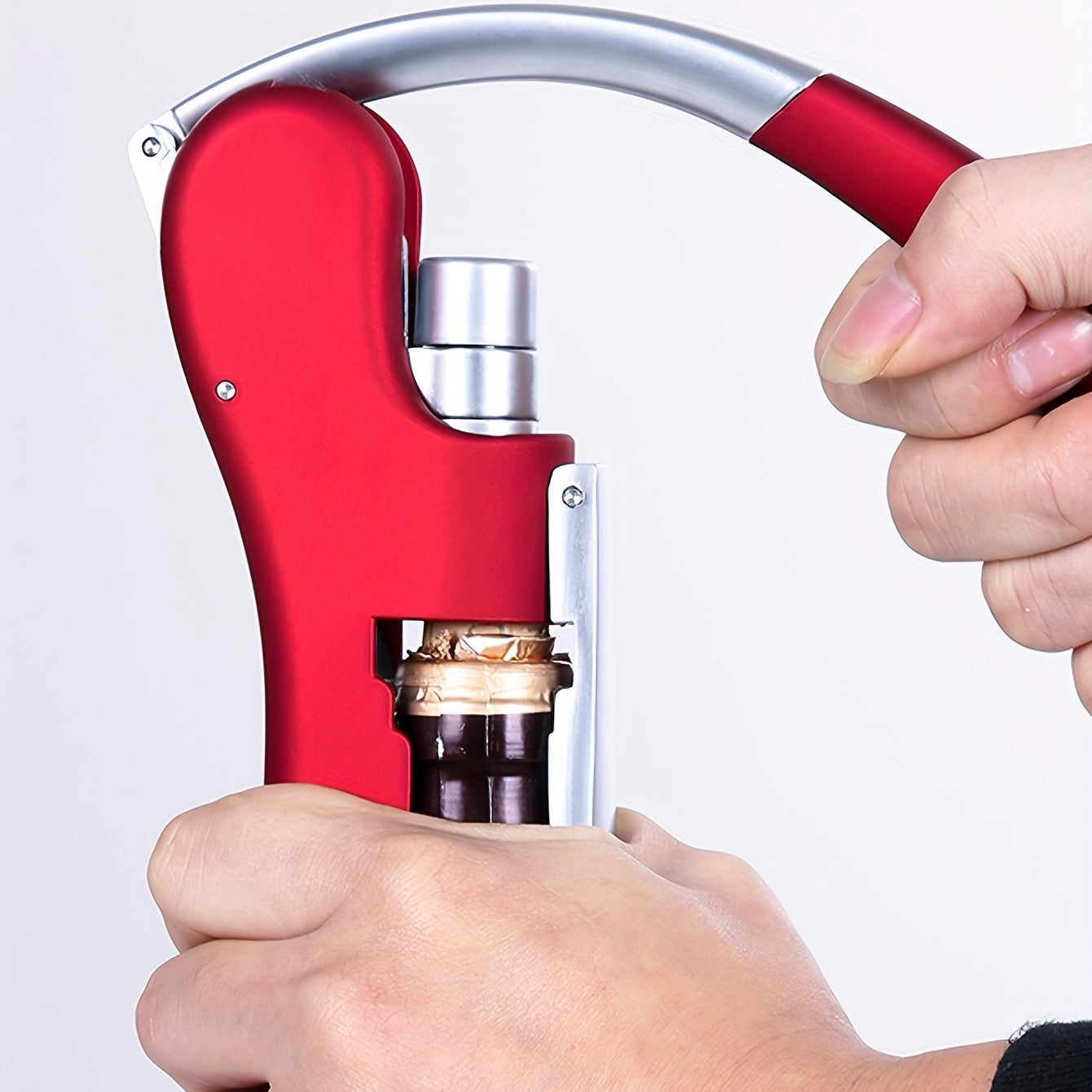 Ergonomic Corkscrew - Quick & Safe Wine Opener with Lever Mechanism 4