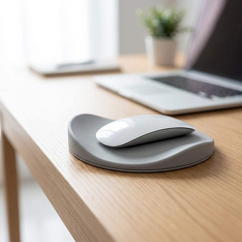 Ergonomic Mouse Pad with Wrist Rest - 3D Arc Design for Comfort 0