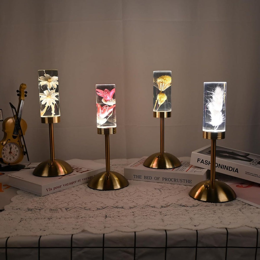 Eternal Blossom Table Lamp - Cordless, Rechargeable Floral Design 1