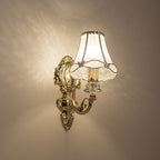 European Resin Iron Wall Sconce - Elegant Bedside Lighting Solution 0