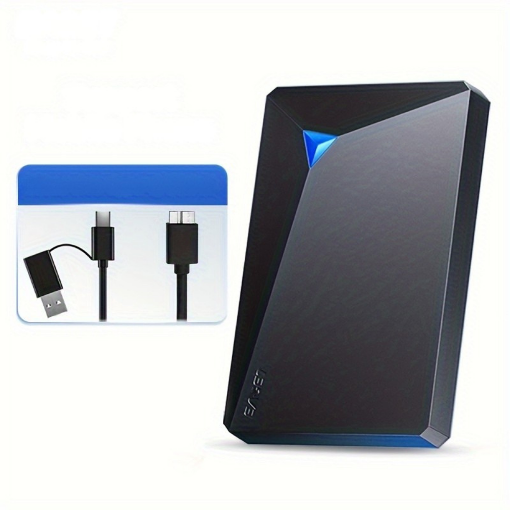 External Hard Drive 2TB USB Portable NTFS Compatible 3