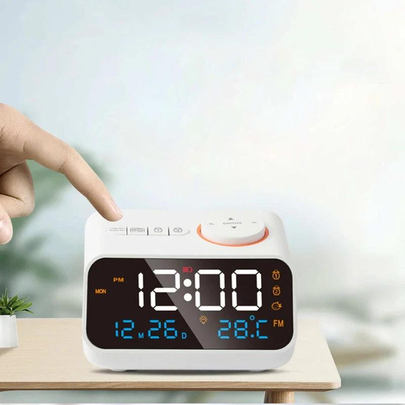 FM Radio Digital Alarm Clock - Dual Alarms, USB Ports & Adjustable Light 3