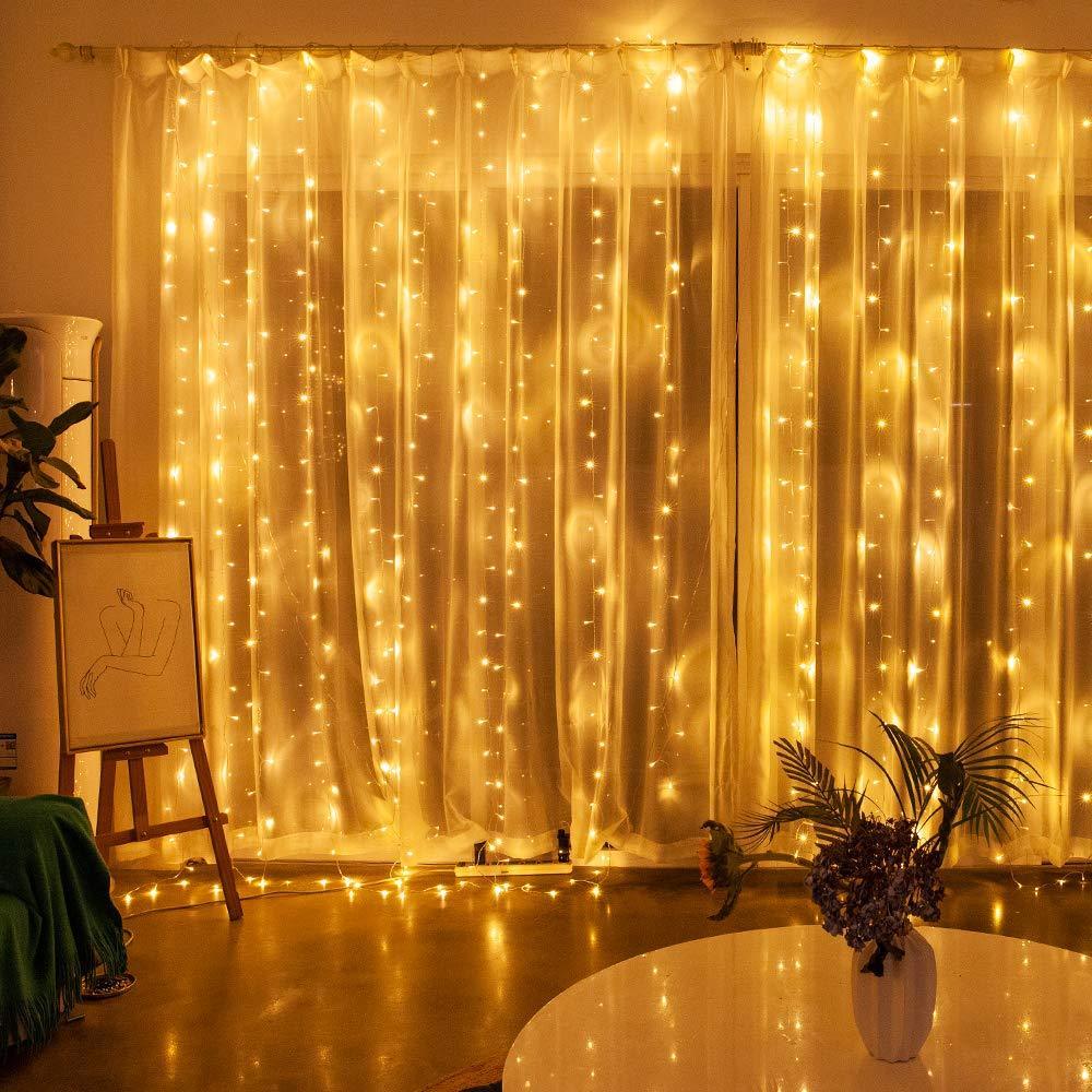 Fairy Curtain String Lights - Waterproof, Remote Control, 8 Modes 0