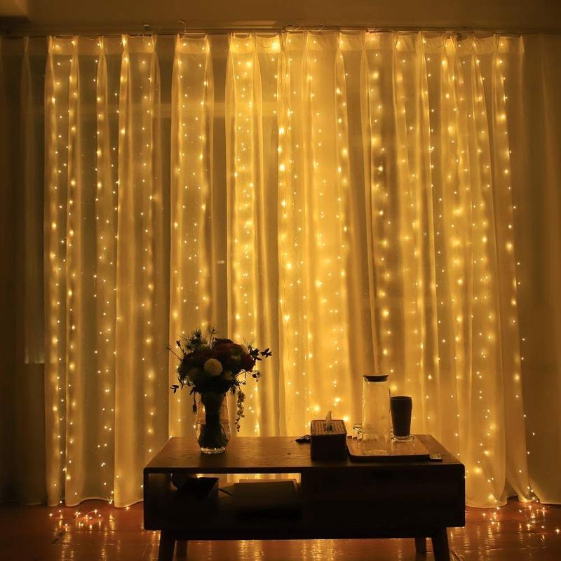 Fairy Curtain String Lights - Waterproof, Remote Control, 8 Modes 1