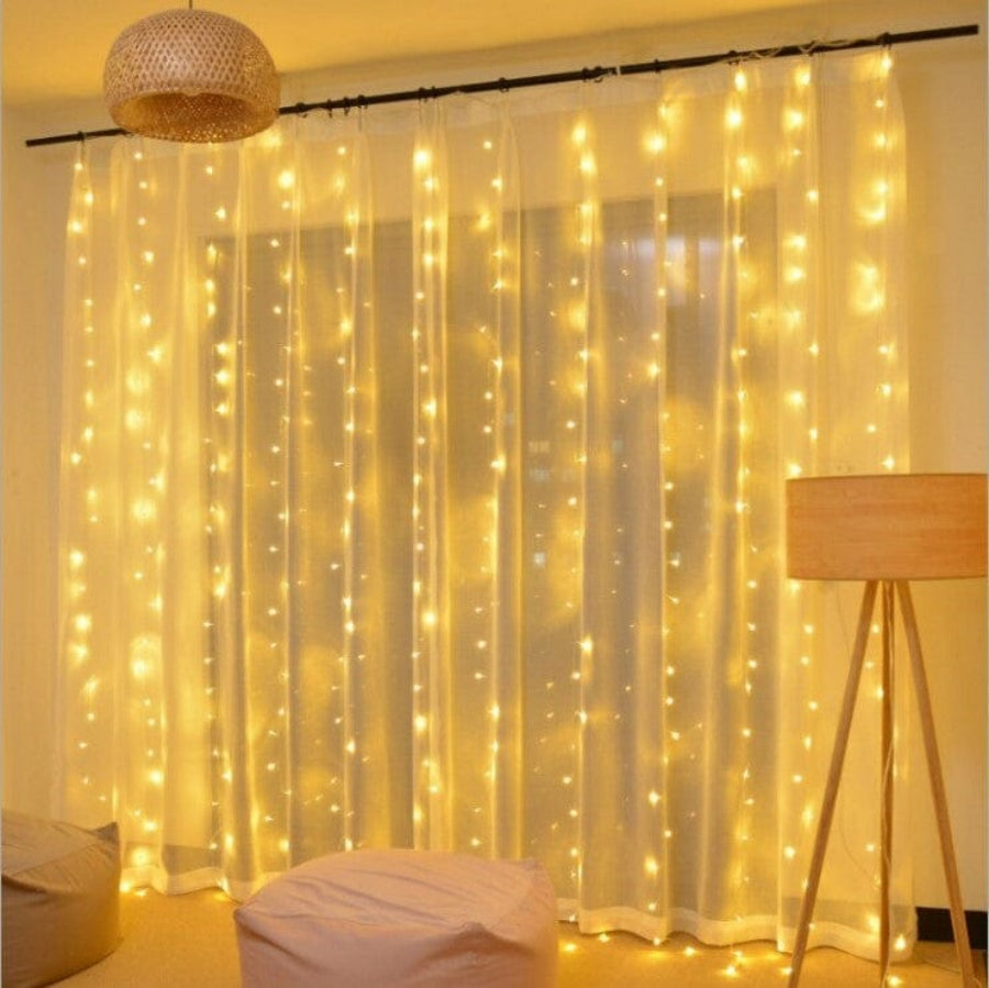 Fairy Curtain String Lights - Waterproof, Remote Control, 8 Modes 3