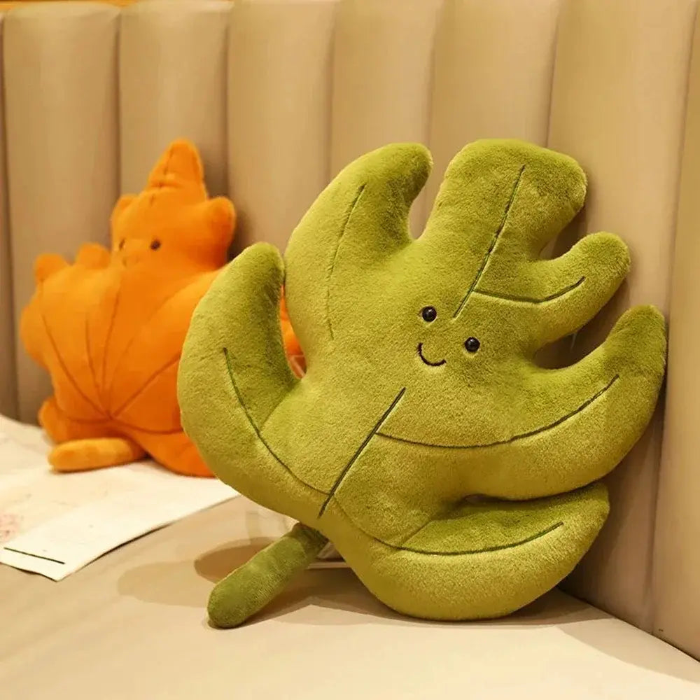 Fall Leaf Plush Throw Pillow - Soft, Cozy Couch Accent for Autumn Decor 2