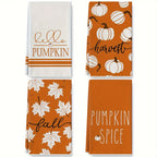 Fall Pumpkin Kitchen Towels - Soft & Absorbent 4-Pack for Seasonal Decor 2
