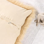 Faux Fur Throw Pillow Covers 20x20 - Soft Beige Decorative Accent 6