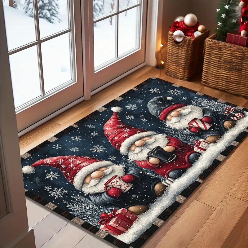 Festive Gnome Holiday Doormat - Durable, Non-Slip Indoor/Outdoor Mat 2