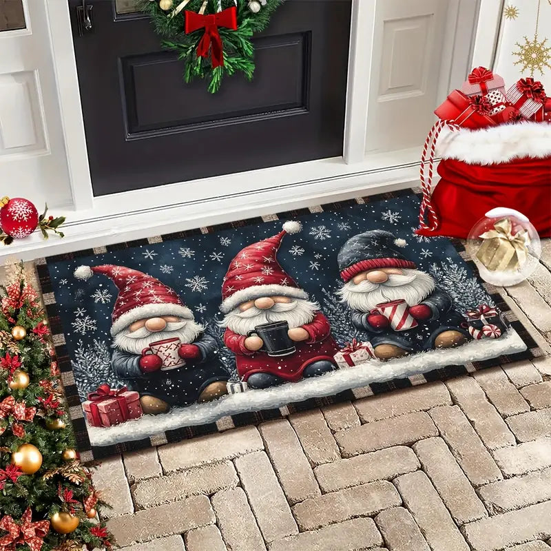 Festive Gnome Holiday Doormat - Durable, Non-Slip Indoor/Outdoor Mat 7