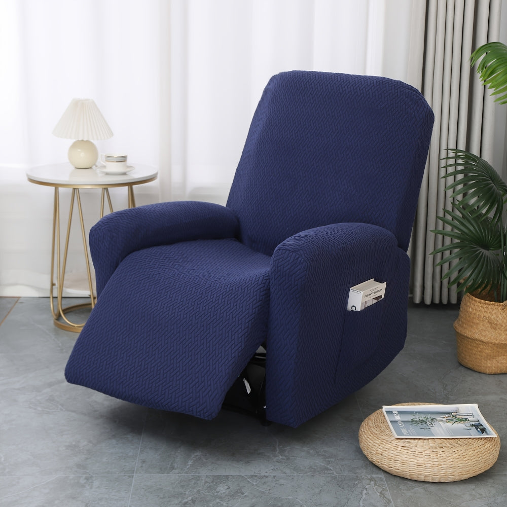 Fitted Recliner Cover - Soft Microfiber, Side Pocket, Full Protection 0