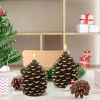 Flameless LED Decorative Pine Cone Candle - Realistic Flicker, 800 Hours 5