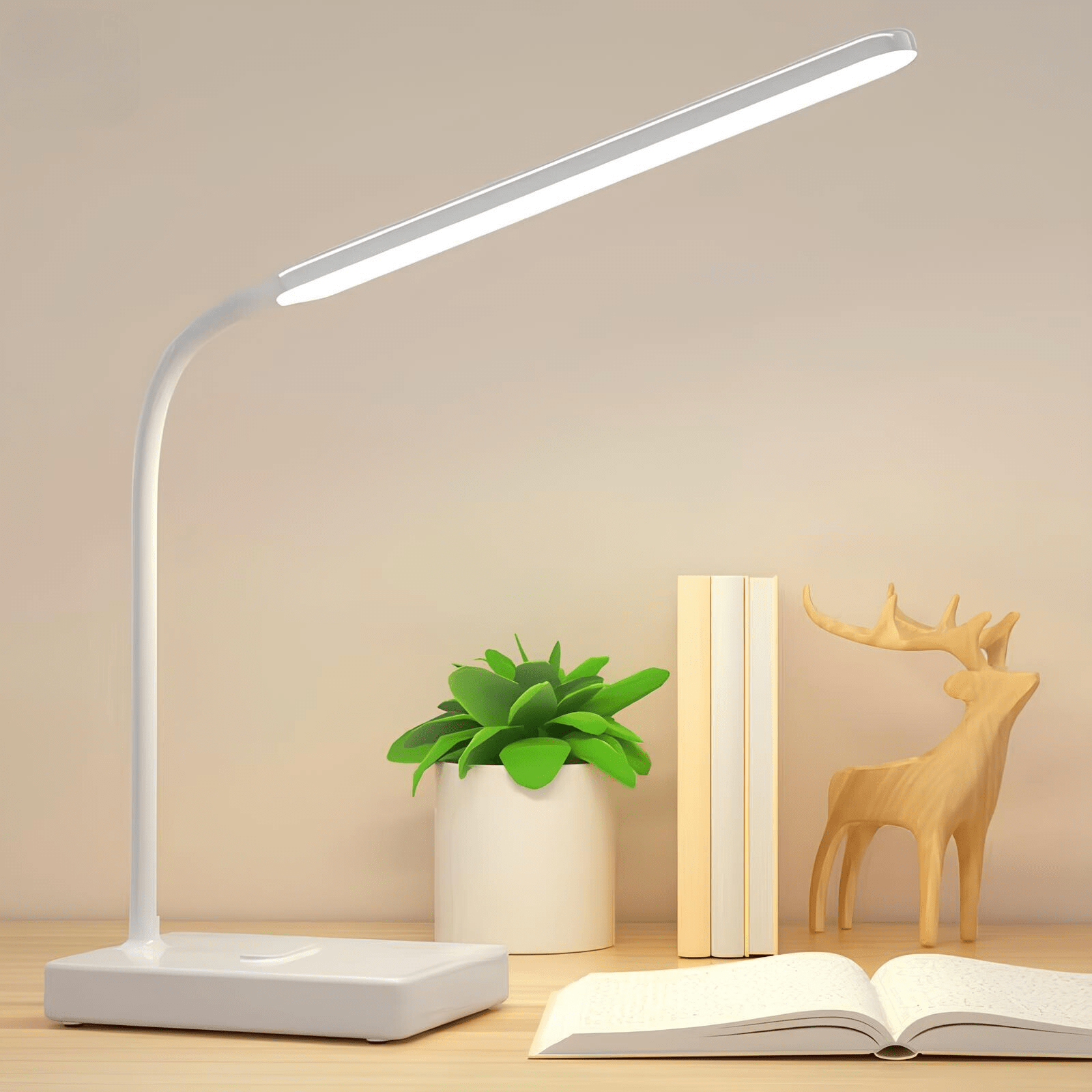 Flexible Arm Desk Lamp - USB Rechargeable, Dimmable & Cordless 2