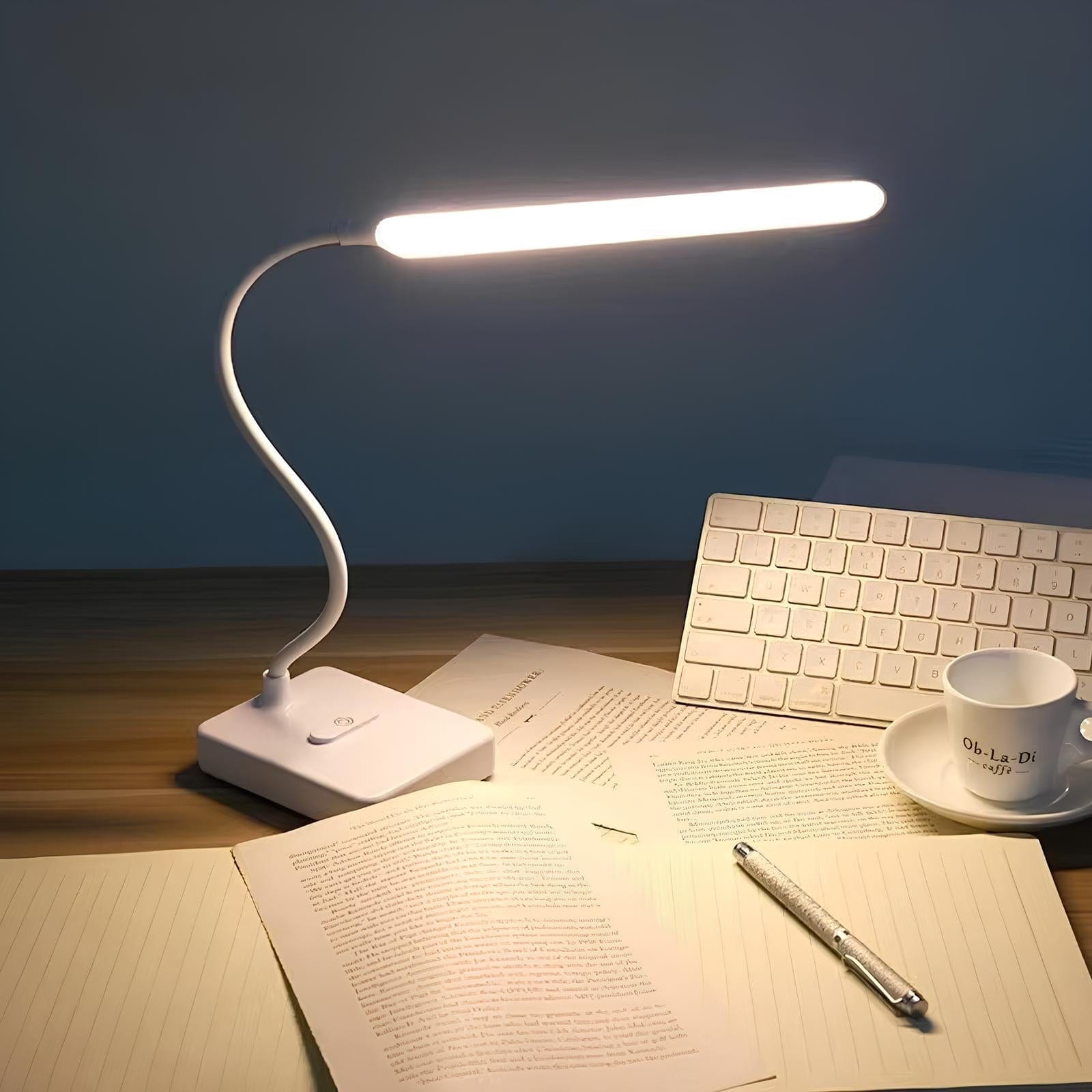Flexible Arm Desk Lamp - USB Rechargeable, Dimmable & Cordless 6