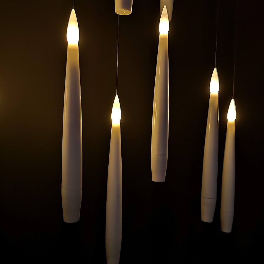 Floating LED Candles - Flameless Illumination with Wand Remote Control 7