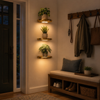Floating Wall Shelf - Ambient LED Light for Stylish Display & Decor 4