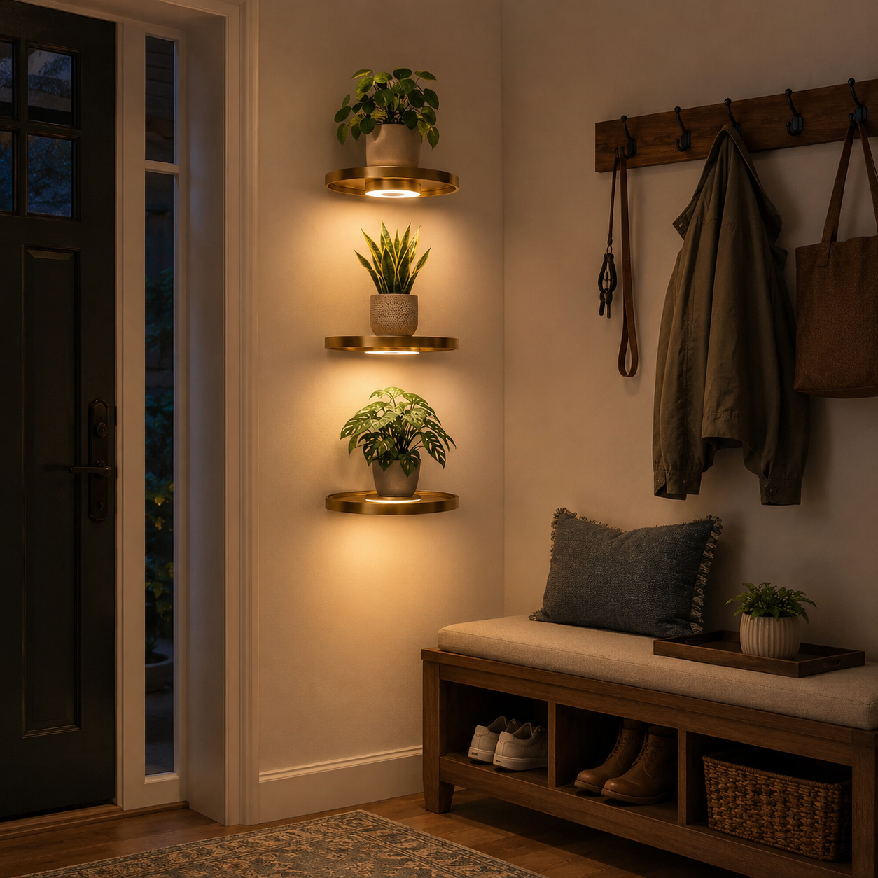 Floating Wall Shelf - Ambient LED Light for Stylish Display & Decor 4