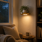 Floating Wall Shelf - Ambient LED Light for Stylish Display & Decor 7