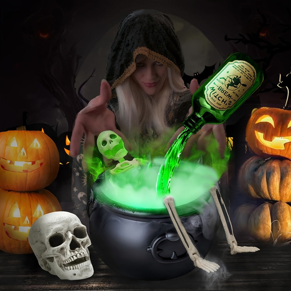 Floating Witch Cauldron Lamp - Unique Halloween Decor for Indoor Spaces 1