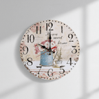 Floral Wall Clock - Elegant Modern Decor for Contemporary Interiors 5