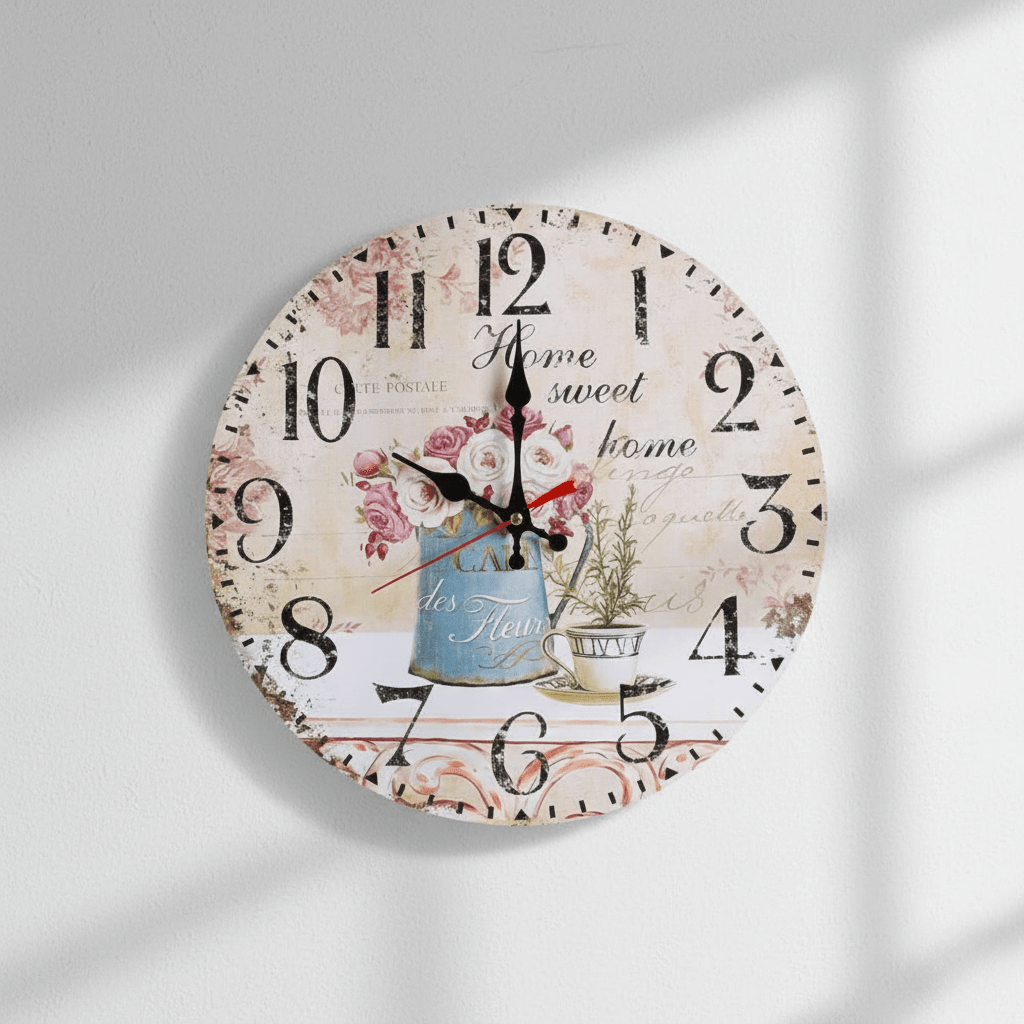 Floral Wall Clock - Elegant Modern Decor for Contemporary Interiors 5