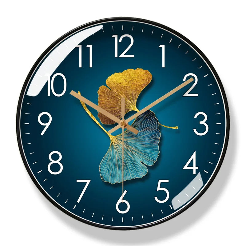 Floral Wall Clock - Elegant Silent Quartz Kitchen Clock Decor 0