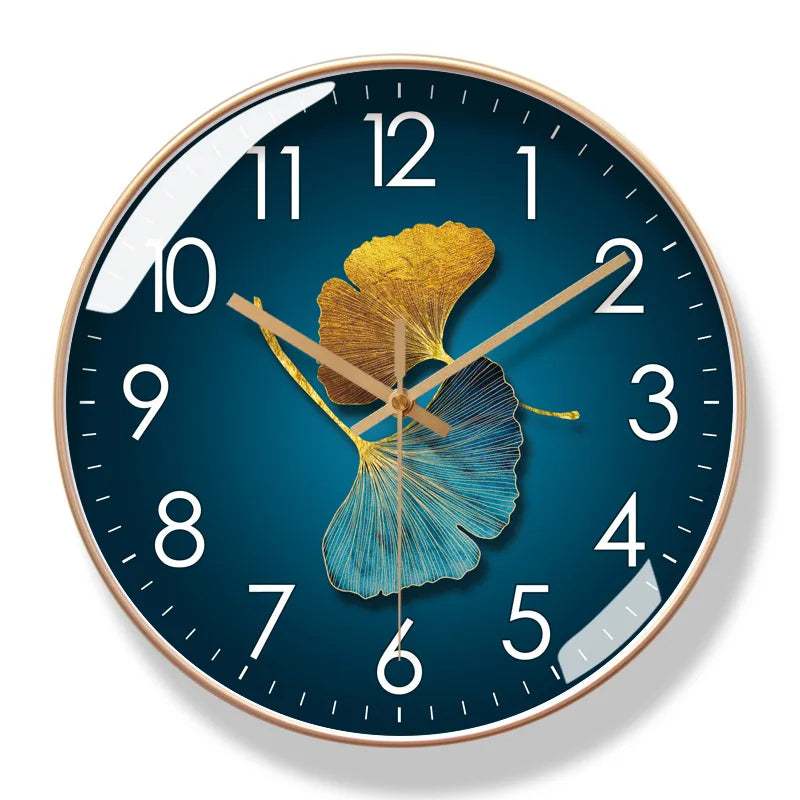 Floral Wall Clock - Elegant Silent Quartz Kitchen Clock Decor 1