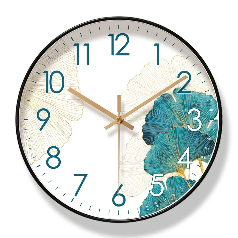 Floral Wall Clock - Elegant Silent Quartz Kitchen Clock Decor 4