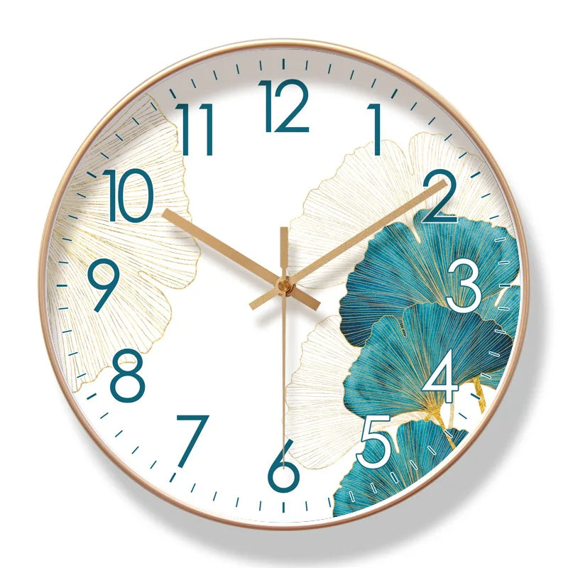 Floral Wall Clock - Elegant Silent Quartz Kitchen Clock Decor 5