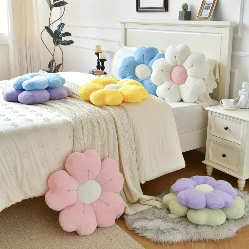 Flower Plush Throw Pillow - Cozy Decorative Couch Accent for Home 5