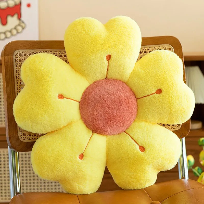 Flower Plush Throw Pillow - Cozy Decorative Couch Accent for Home 8