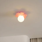 Flush Mount Ceiling Light - Ambient Flower Design with Globe Shade 3