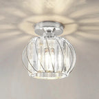 Flush Mount Ceiling Light - Elegant Glass Fixture for Soft Lighting 1