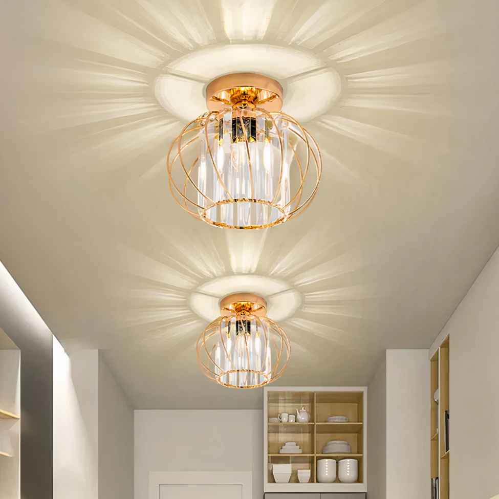 Flush Mount Ceiling Light - Elegant Glass Fixture for Soft Lighting 2