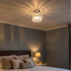 Flush Mount Ceiling Light - Elegant Glass Fixture for Soft Lighting 4