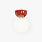 Flush Mount Ceiling Light - Elegant Metal & Glass Design 1