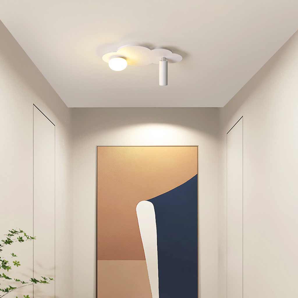 Flush Mount Ceiling Light - Minimalist Cloud Design with Soft LED Glow 2