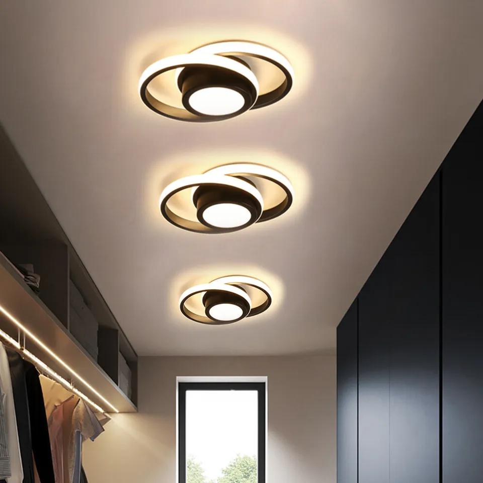 Flush Mount Ceiling Light - Modern Ring Design with Warm White Glow 0