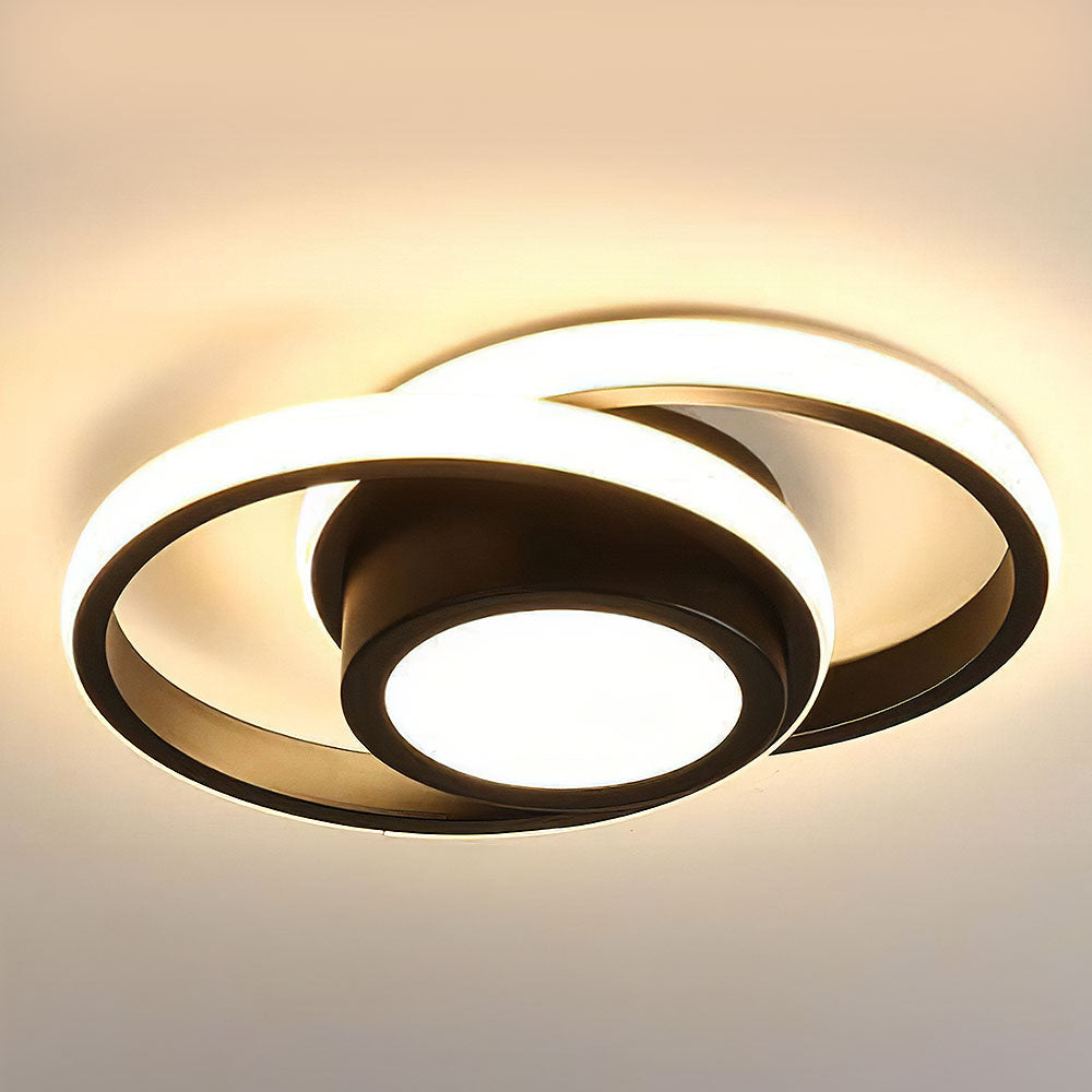 Flush Mount Ceiling Light - Modern Ring Design with Warm White Glow 1