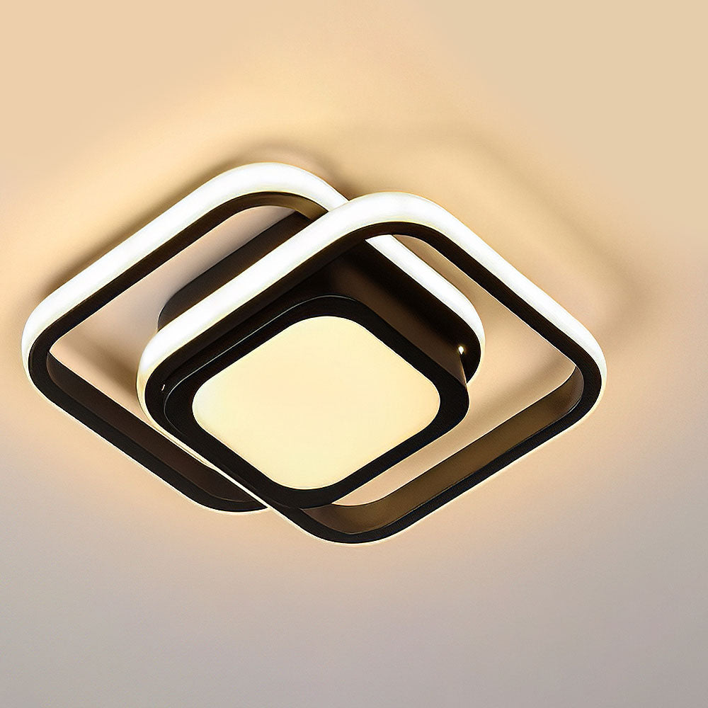 Flush Mount Ceiling Light - Modern Ring Design with Warm White Glow 2