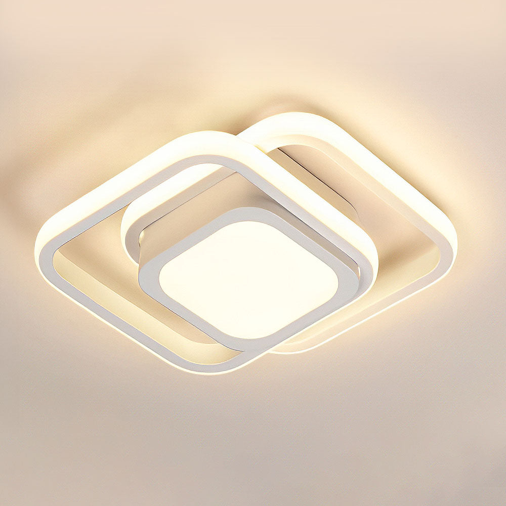 Flush Mount Ceiling Light - Modern Ring Design with Warm White Glow 8