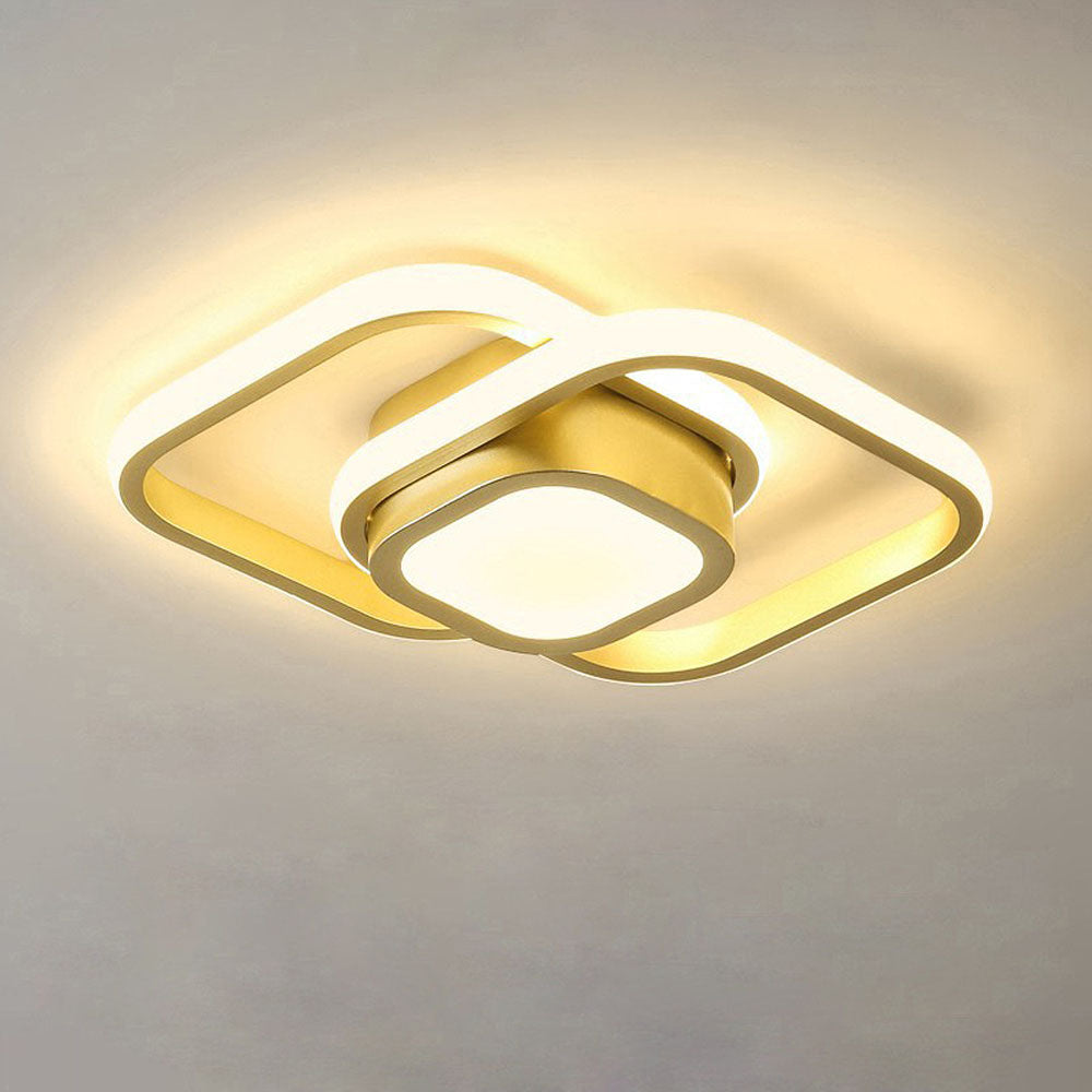 Flush Mount Ceiling Light - Modern Ring Design with Warm White Glow 9
