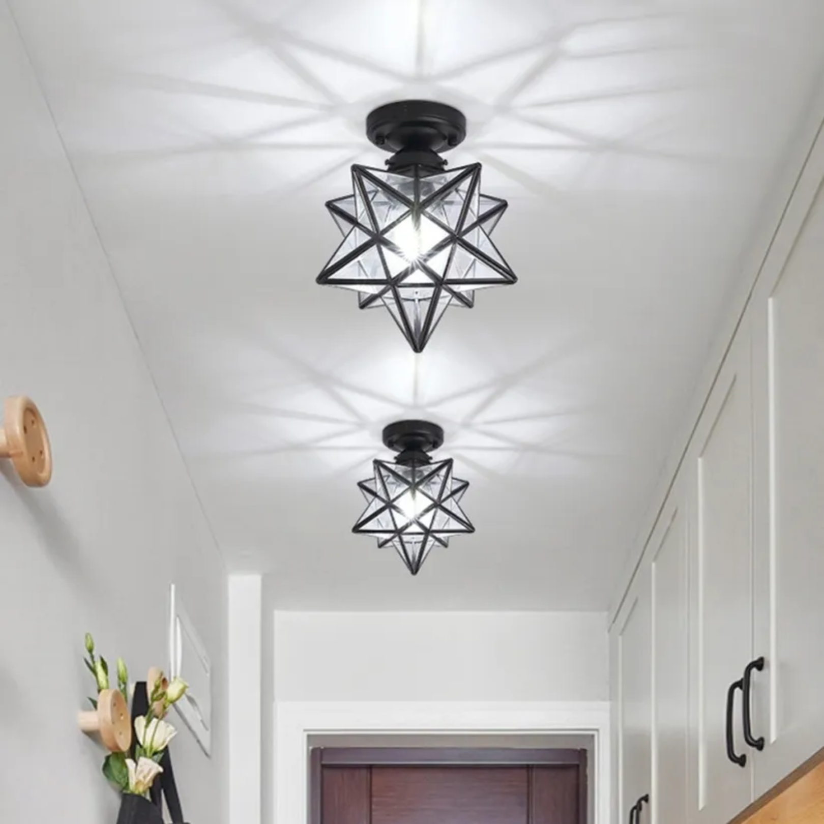 Flush Mount Ceiling Light Iron PVC 20 cm Star Shape Integrated LED 3000K 110 to 220V 1