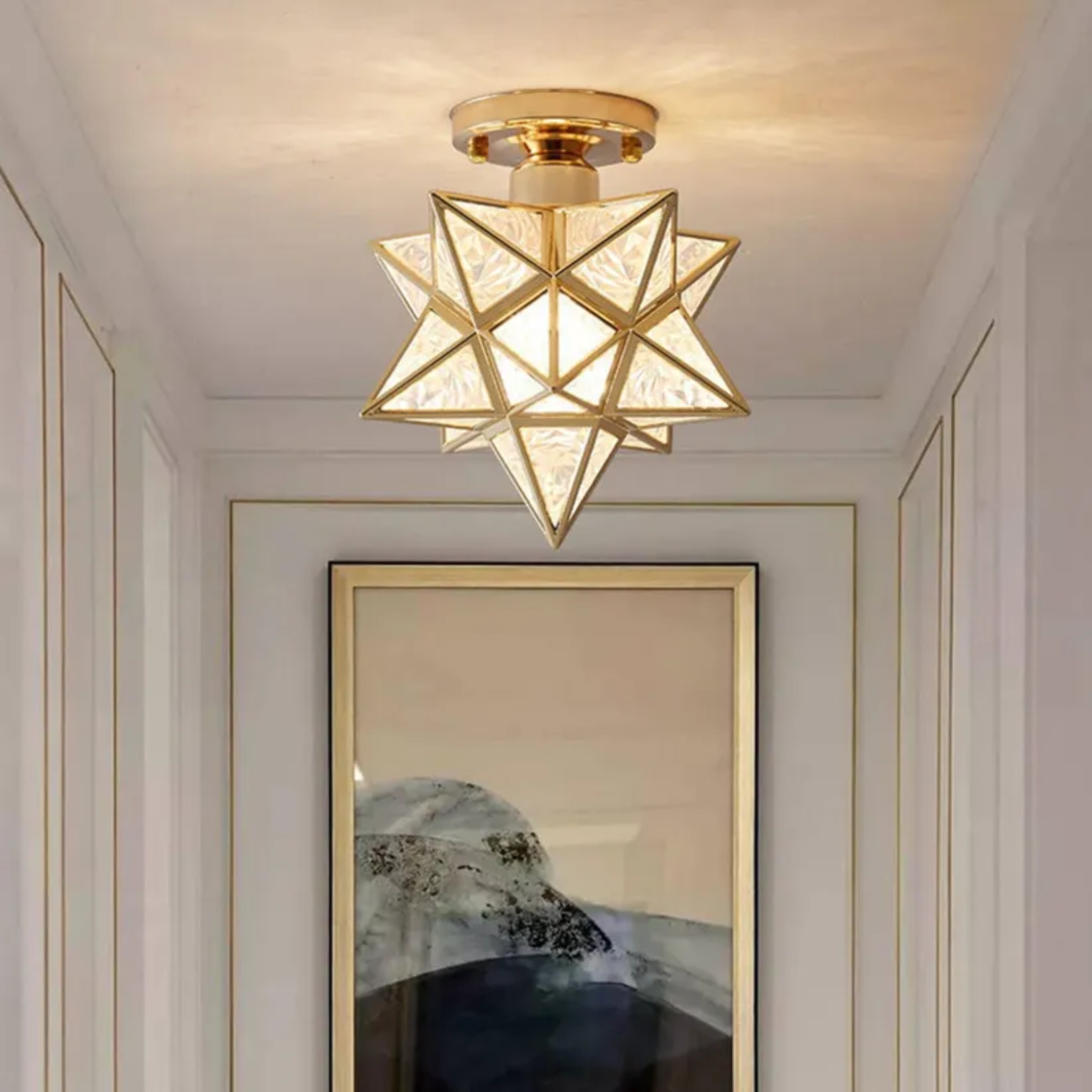 Flush Mount Ceiling Light Iron PVC 20 cm Star Shape Integrated LED 3000K 110 to 220V 11