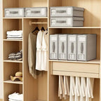 Foldable Bed Sheet Organizer - Space-Saving Linen Closet Storage 3